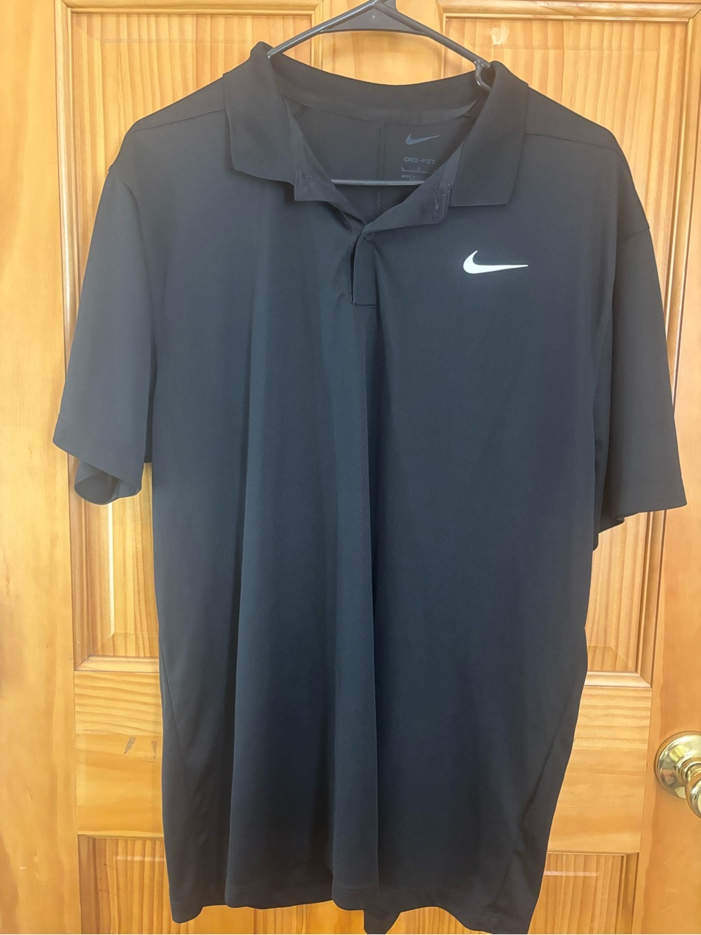 Nike Black Men’s Polo with White Swoosh